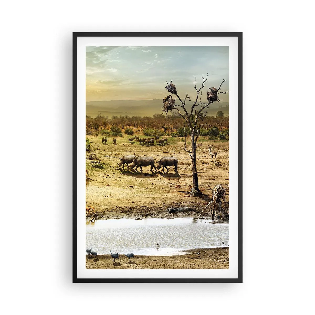 Poster in cornice nera - "Un fiume usciva da Eden…" - 61x91 cm