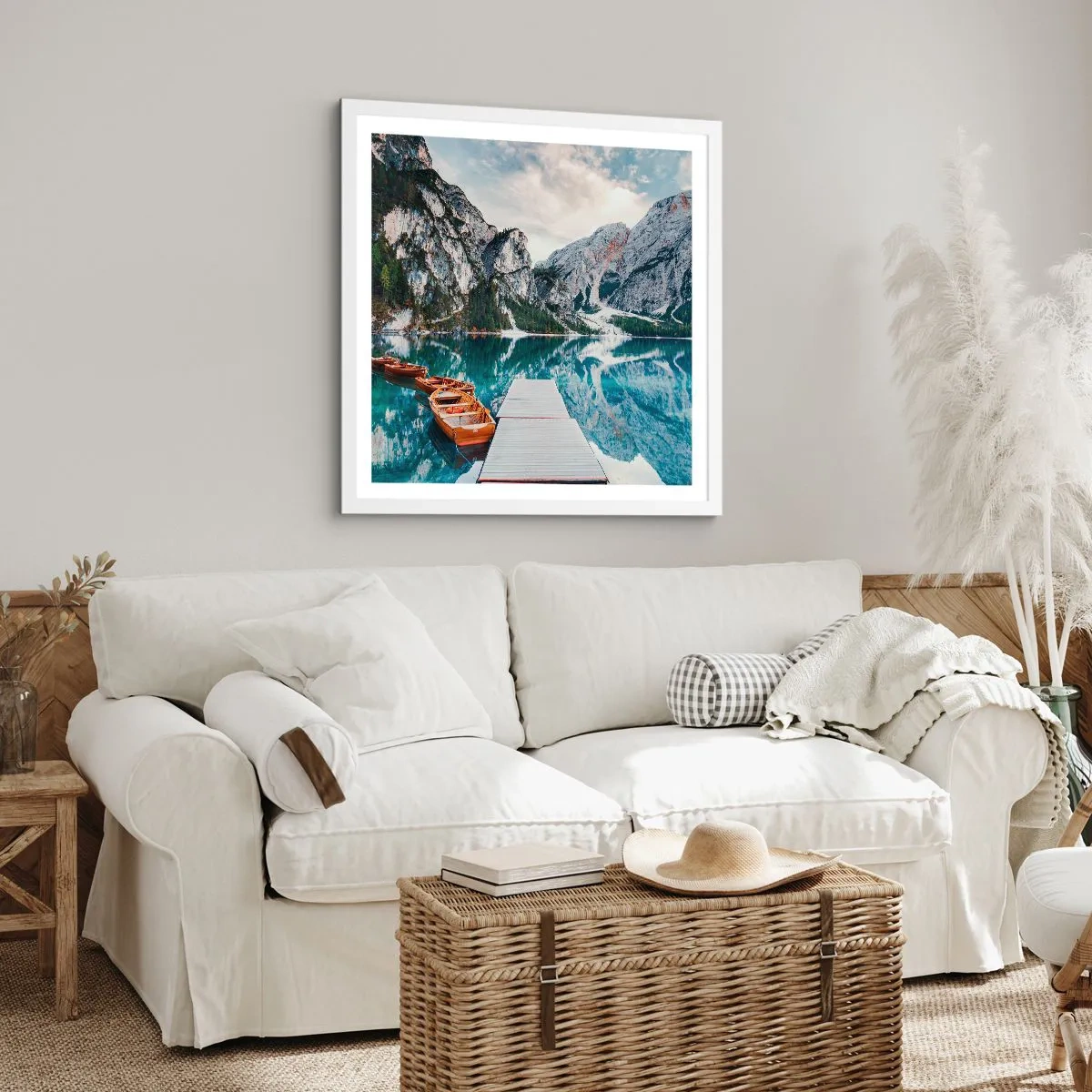 Poster in cornice bianca - Ti mostriamo la bellezza - 40x40 cm