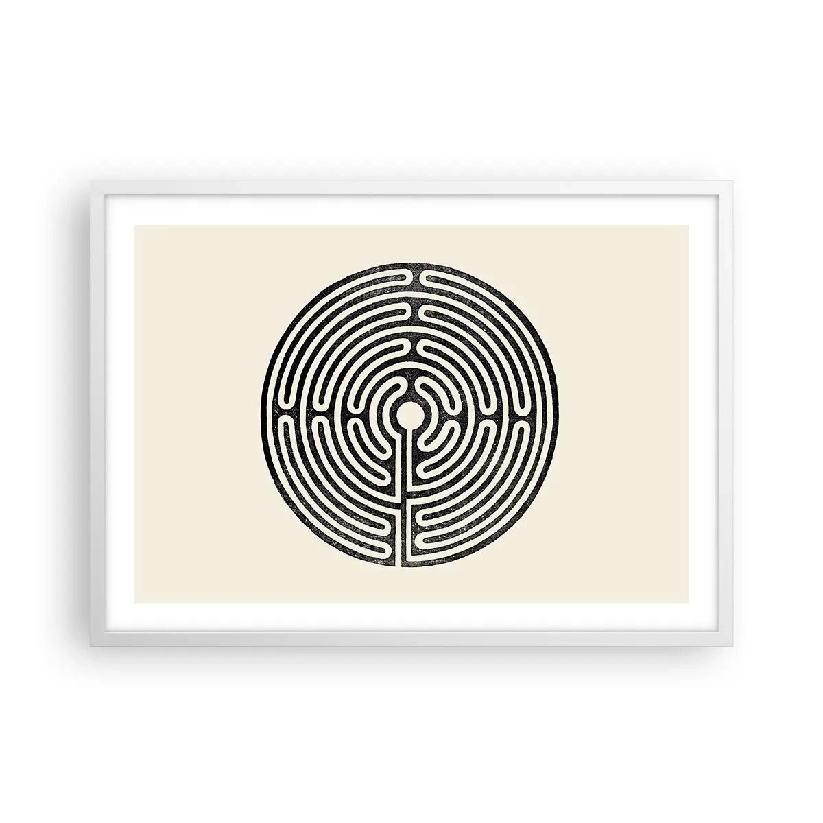 Poster in cornice bianca - Ordine misterioso - 70x50 cm