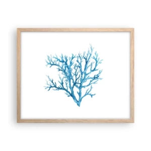 Poster in cornice rovere chiaro - Filigrana marina - 50x40 cm