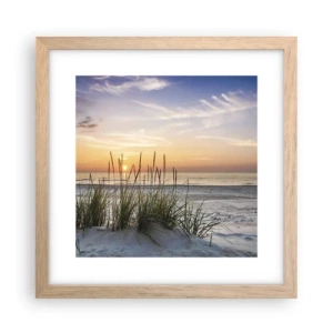 Poster in cornice rovere chiaro - Guarda, pensa, senti - 30x30 cm