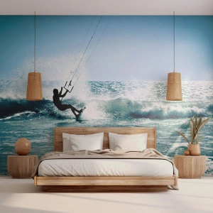 Fotomurali Standard Eco - Fatti sollevare - Sport, Kitesurf, Mare - 250x175 cm
