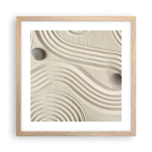 Poster in cornice rovere chiaro - Il tocco del calore - 40x40 cm