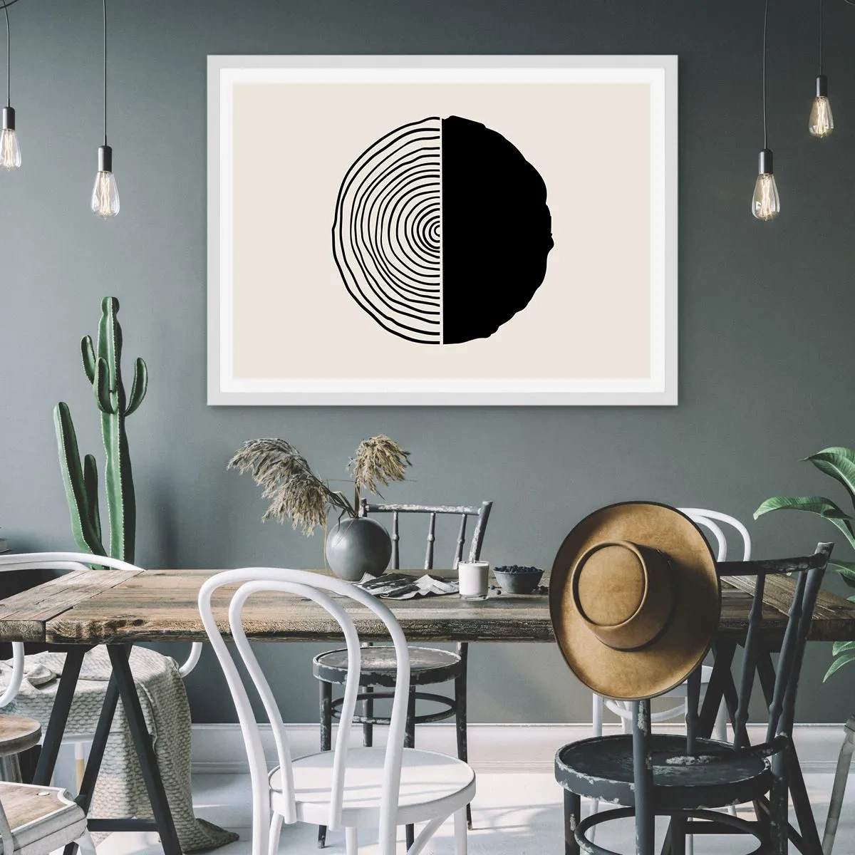 Poster in cornice bianca - A metà - 91x61 cm