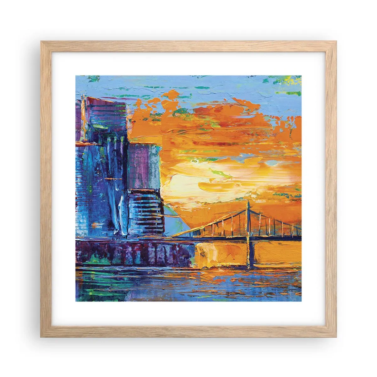 Poster in cornice rovere chiaro - Cultura e natura - 40x40 cm