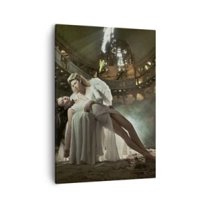 Quadro su tela - Stampe su Tela - Due figure in rovina con gioco di luci - 50x70cm - Lo spirito dell'antico teatro - Decorazione murale moderna per soggiorno e camera da letto ARTTOR