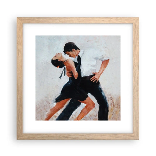 Poster in cornice rovere chiaro - Il tango dei miei sogni - 30x30 cm