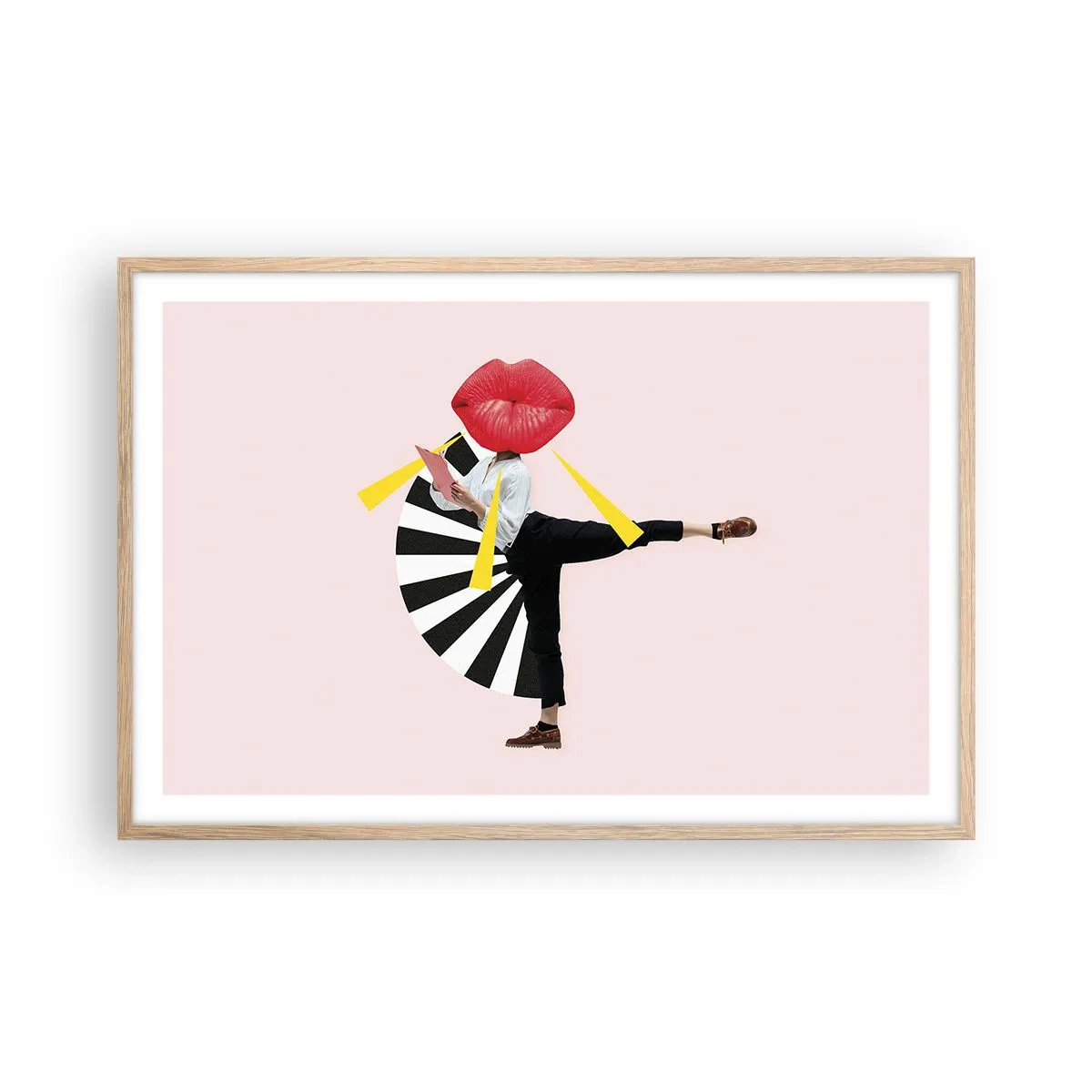Poster in cornice rovere chiaro - Pop-art surrealistica - 91x61 cm