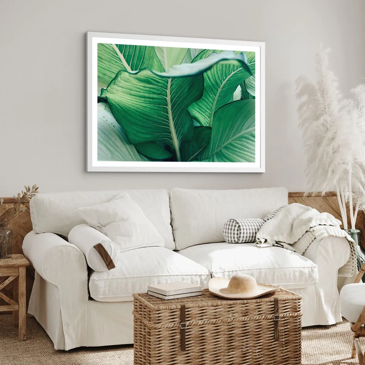 Poster in cornice bianca - Una vita intensamente verde - 100x70 cm