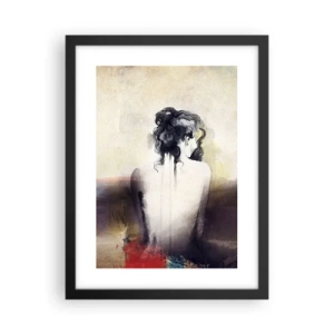 Poster in cornice nera - Linee miti, forme ovali - 30x40 cm