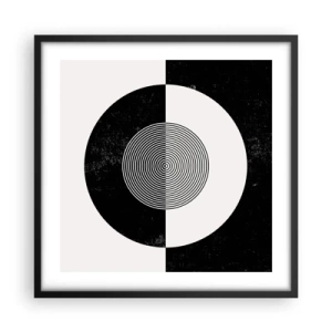 Poster in cornice nera - Armonia in bianco e nero - 50x50 cm