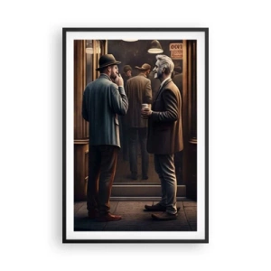 Poster in cornice nera - Il buon momento della giornata - 61x91 cm