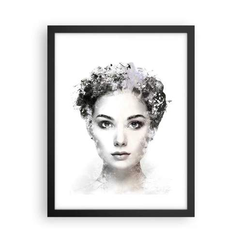 Poster in cornice nera - Ritratto estremamente alla moda - 30x40 cm
