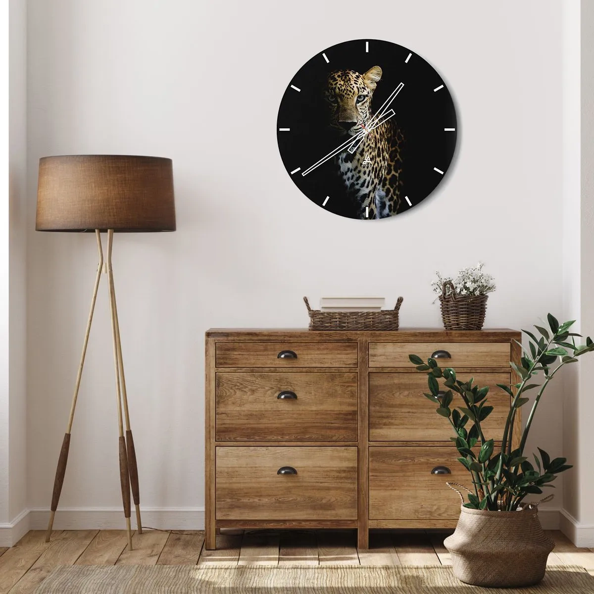 Orologio da parete - Orologio in Vetro - Bellezza tenebrosa - 40x40 cm