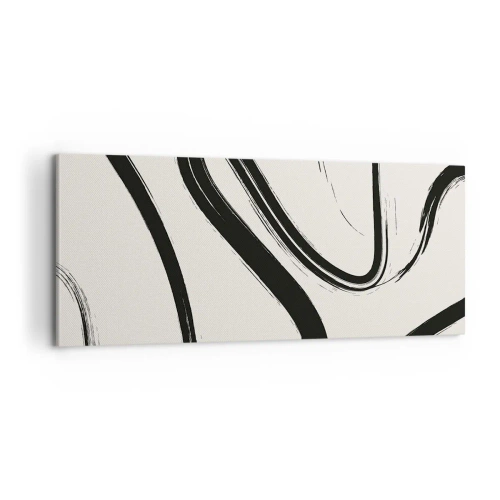 Quadro su tela - Stampe su Tela - Capriccio bianco e nero - 100x40 cm