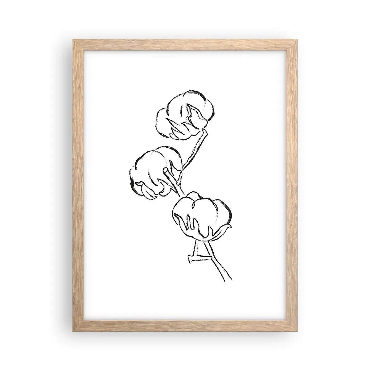 Poster in cornice rovere chiaro - Piumino di cotone - 30x40 cm