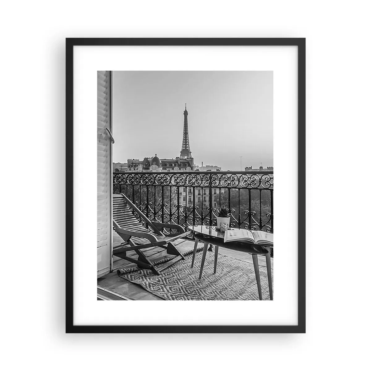 Poster in cornice nera - Pomeriggio parigino - 40x50 cm