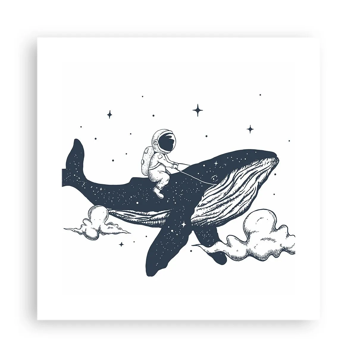 Poster - Avventura nello spazio - 40x40 cm