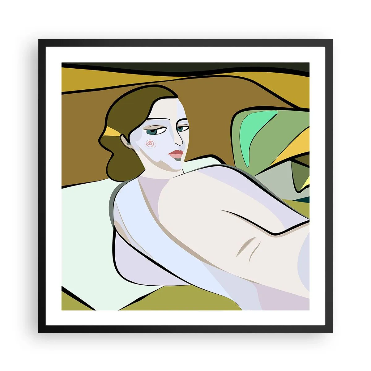 Poster in cornice nera - Ritratto intimo - 60x60 cm