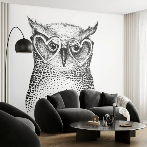 Fotomurali Standard Eco - Saggiamente e con amore - Gufo, Per bambini, Animali - 250x175 cm
