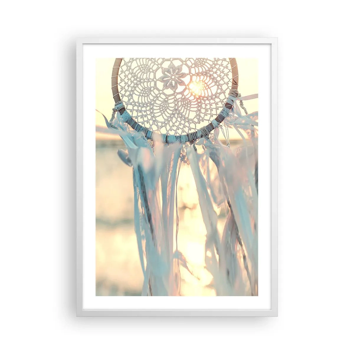 Poster in cornice bianca - Totem di pizzo - 50x70 cm