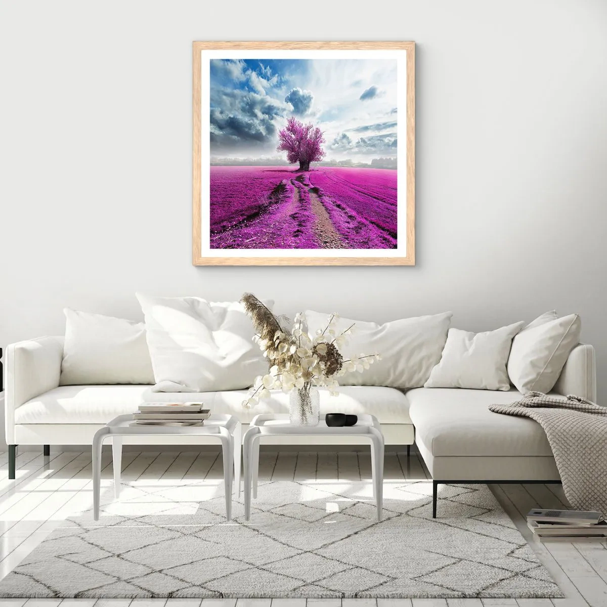 Poster in cornice rovere chiaro - Brughiera selvatica - 30x30 cm