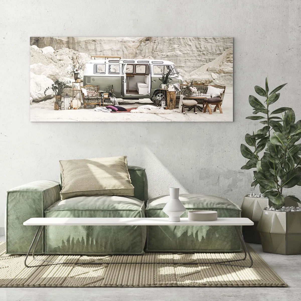 Quadro su vetro - è tempo di viaggiare - 100x40 cm
