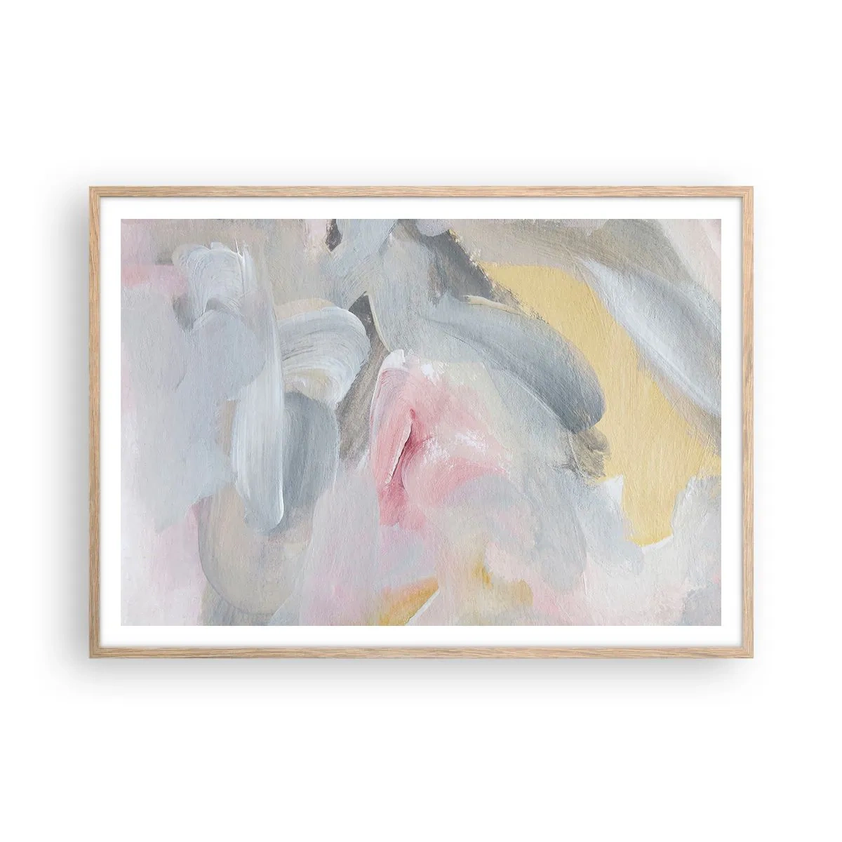 Poster in cornice rovere chiaro - Nel mondo pastello - 100x70 cm