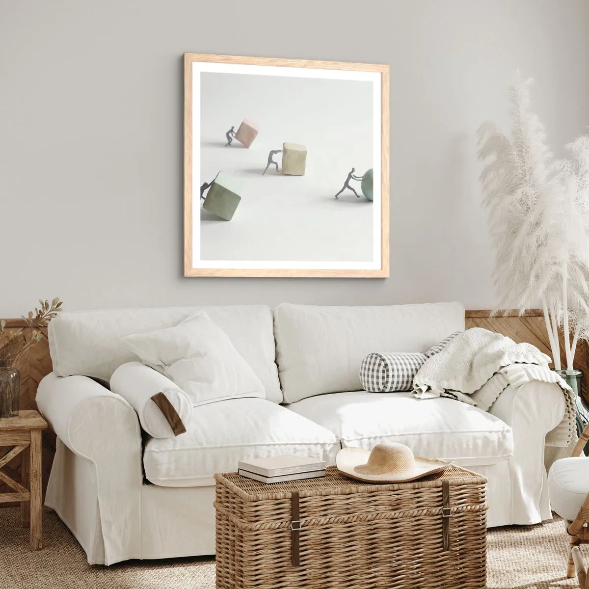 Poster in cornice rovere chiaro - È la vita - 30x30 cm