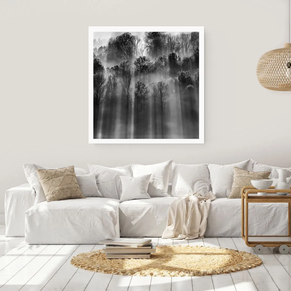 Poster - Nei getti di luce - 30x30 cm