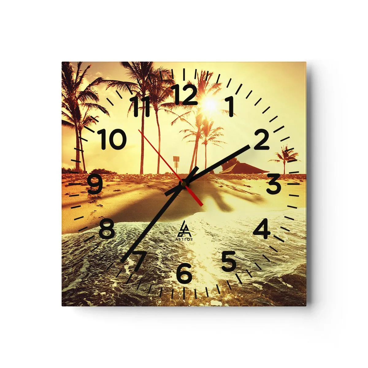Orologio da parete - Orologio in Vetro - Pomeriggio in California - 40x40 cm