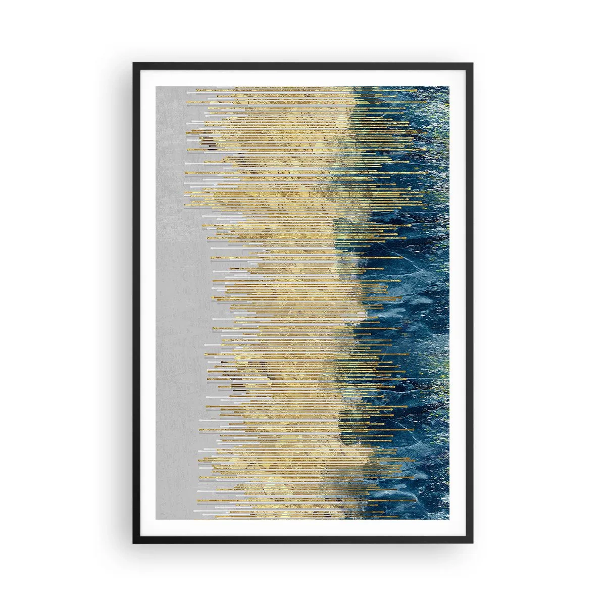 Poster in cornice nera - Confine dorato - 70x100 cm