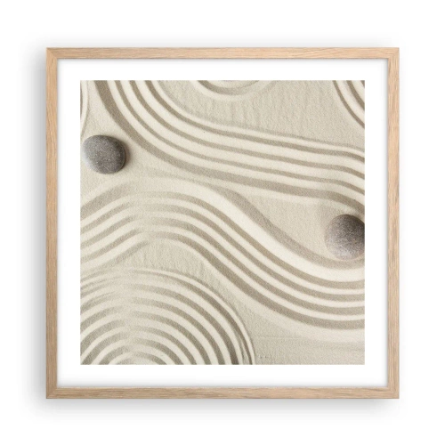 Poster in cornice rovere chiaro - Il tocco del calore - 50x50 cm