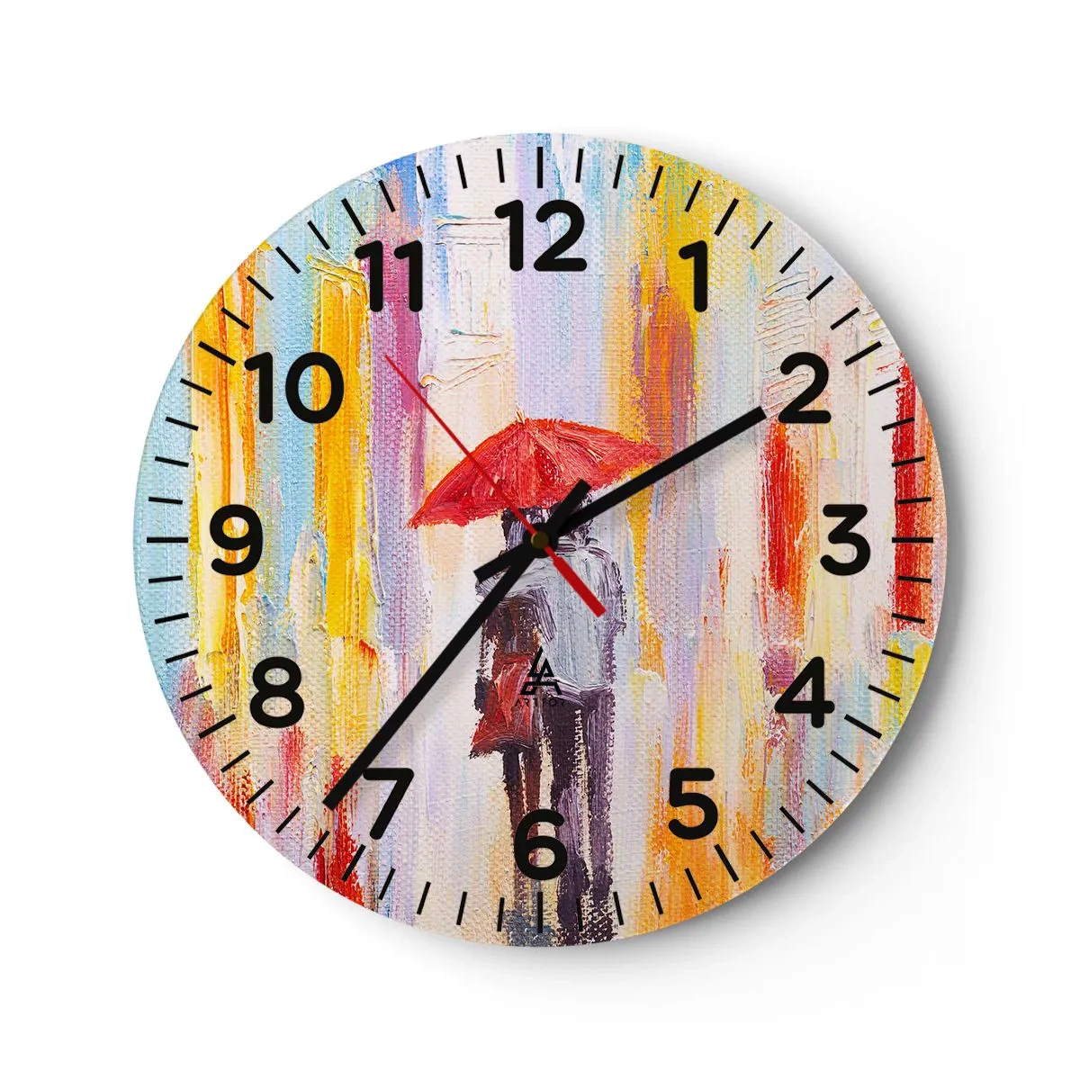 Orologio da parete - Orologio in Vetro - Che piova ancora - 40x40 cm