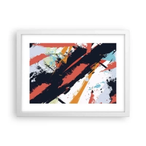 Poster in cornice bianca - Composizione dinamica - 40x30 cm