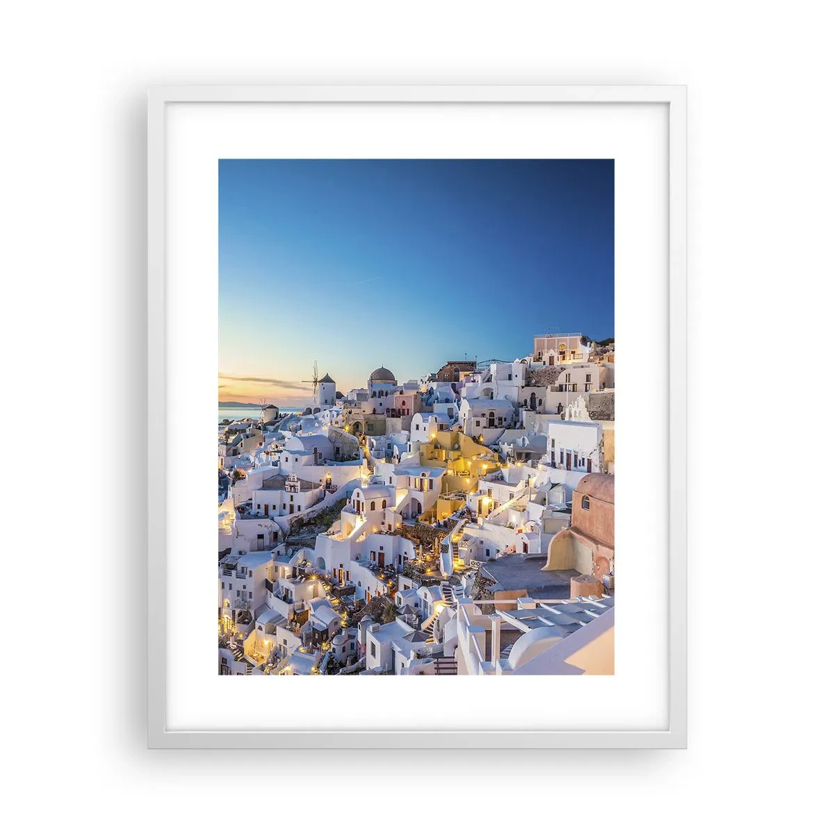 Poster in cornice bianca - Essenza della grecità - 40x50 cm