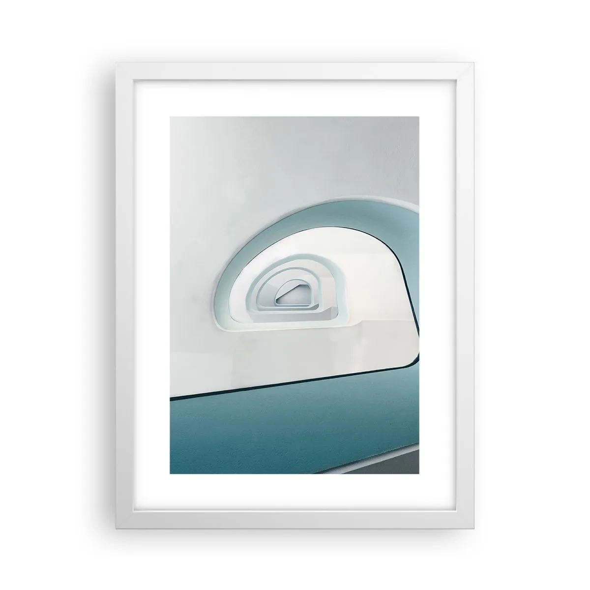 Poster in cornice bianca - Blu fino in fondo - 30x40 cm