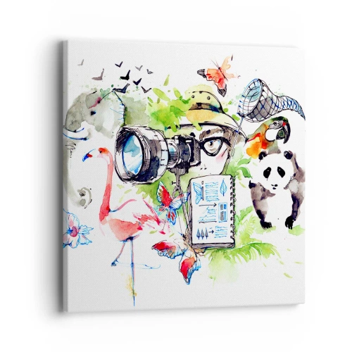 Quadro su tela - Stampe su Tela - Nell'obiettivo del viaggiatore - 40x40 cm