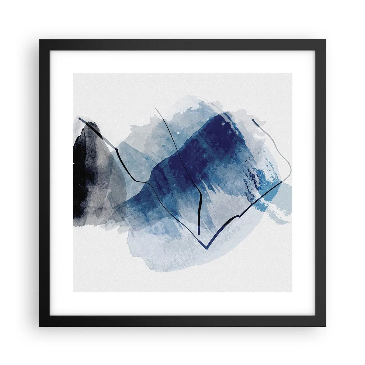 Poster in cornice nera - Monte di ghiaccio - 40x40 cm