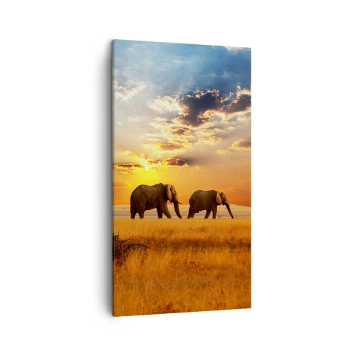 Quadro su tela - Stampe su Tela - Passeggiata familiare - 45x80 cm