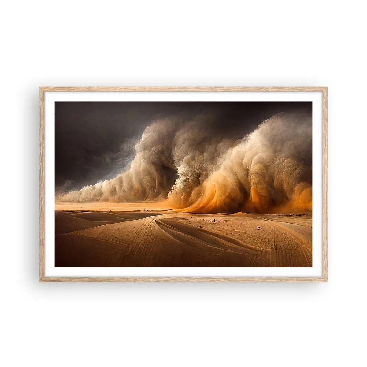Poster in cornice rovere chiaro - L'ira del deserto - 91x61 cm