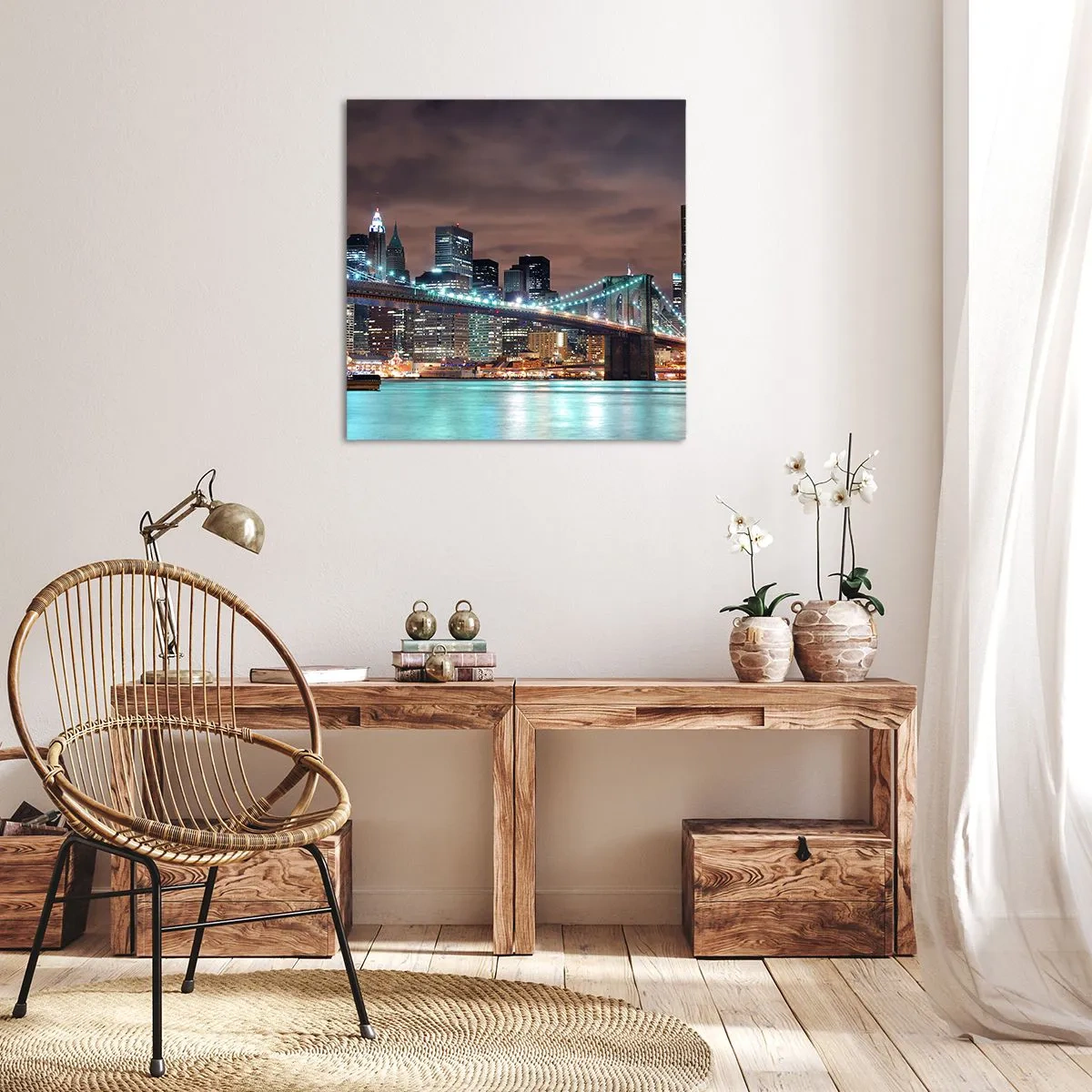 Quadro su tela - Stampe su Tela - Le luci della grande città - 50x50 cm