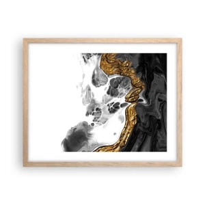 Poster in cornice rovere chiaro - Composizione organica - 50x40 cm