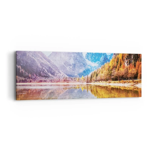 Quadro su tela - Stampe su Tela - E nei monti è già autunno - 90x30 cm