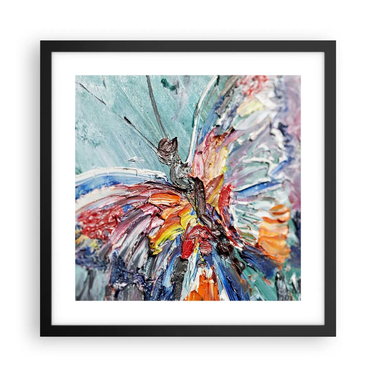 Poster in cornice nera - Dipinto dalla natura - 40x40 cm