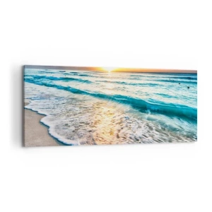 Quadro su tela - Stampe su Tela - Tramonto sul mare - 100x40 cm