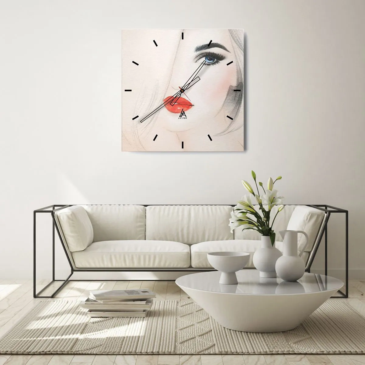 Orologio da parete - Orologio in Vetro - Ipnotizza e inebria - 40x40 cm