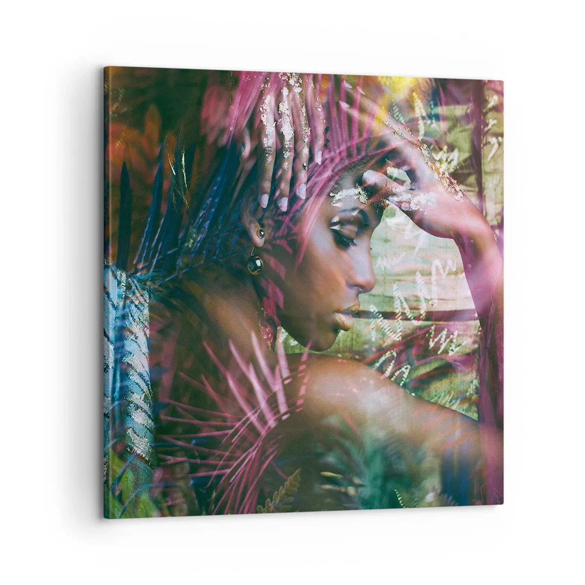 Quadro su tela - Stampe su Tela - Madre Natura nella giungla - 60x60 cm