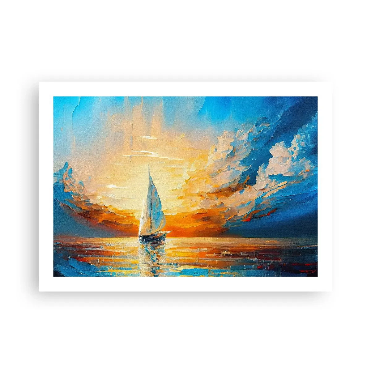 Poster - Navigando nell'oro - 70x50 cm