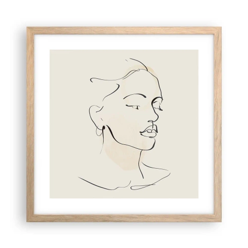 Poster in cornice rovere chiaro - Linea sicura - 40x40 cm